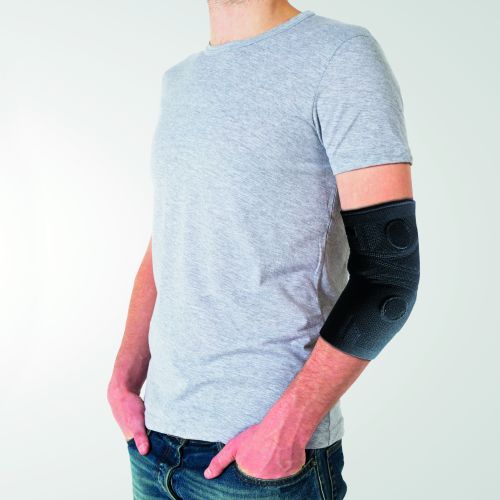 Prävention & Wohlbefinden - Magnetic Microfiber Elbow Brace Black